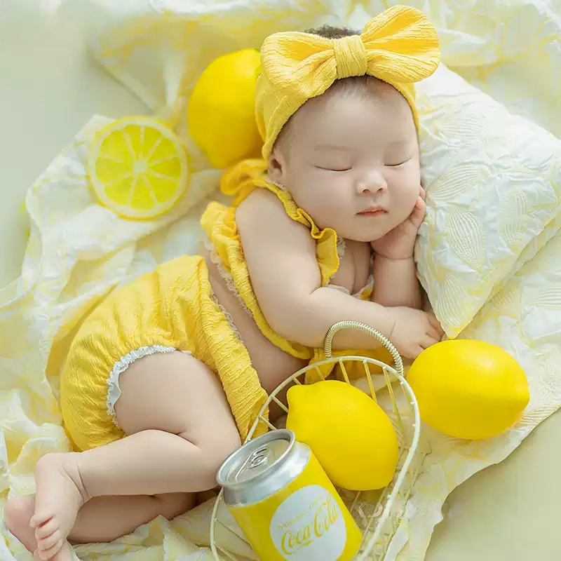 Baby Summer Lemon Theme Set - Fresh Yellow Newborn Photography Props - Image 2